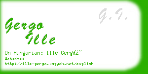 gergo ille business card